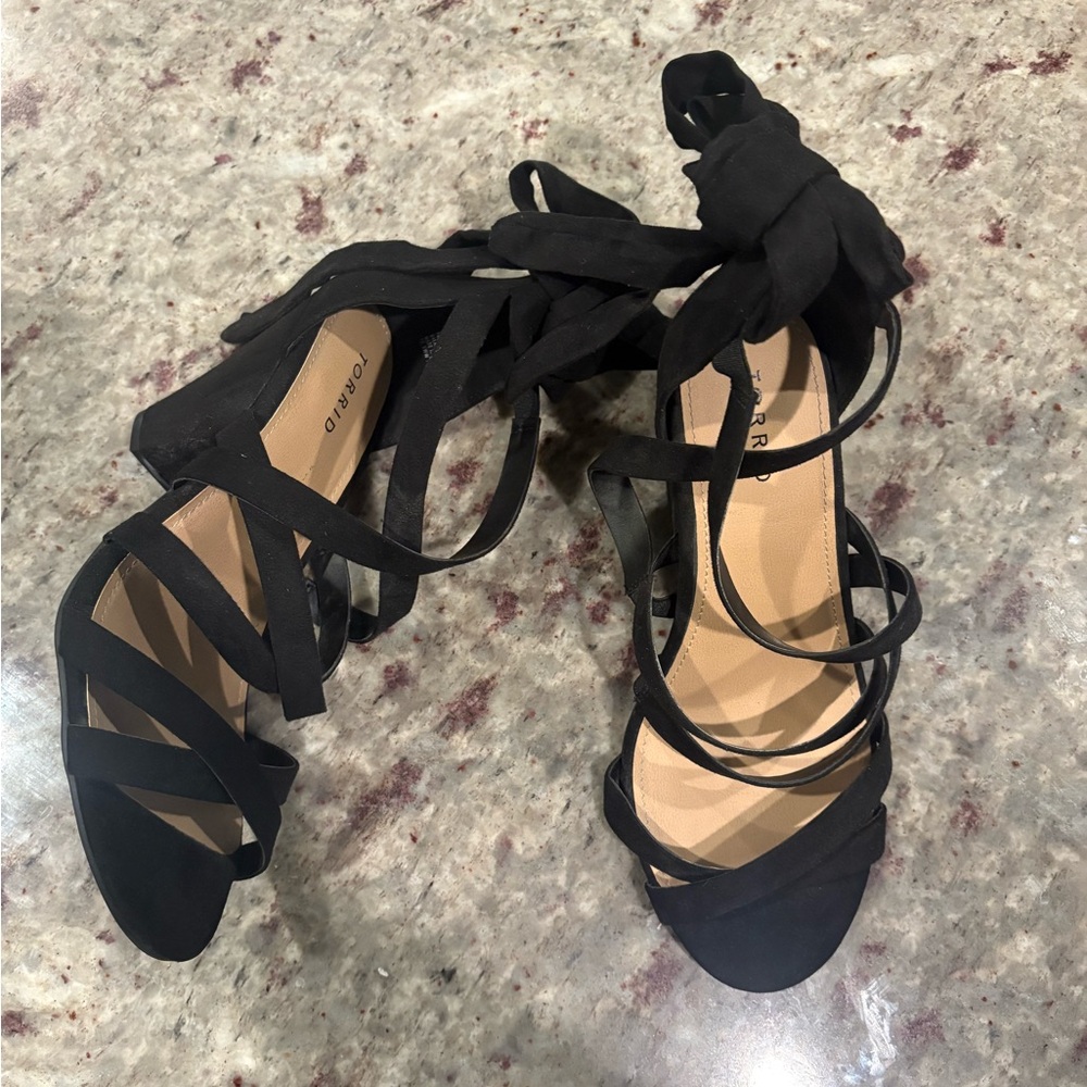 Torrid Black Strappy Heels